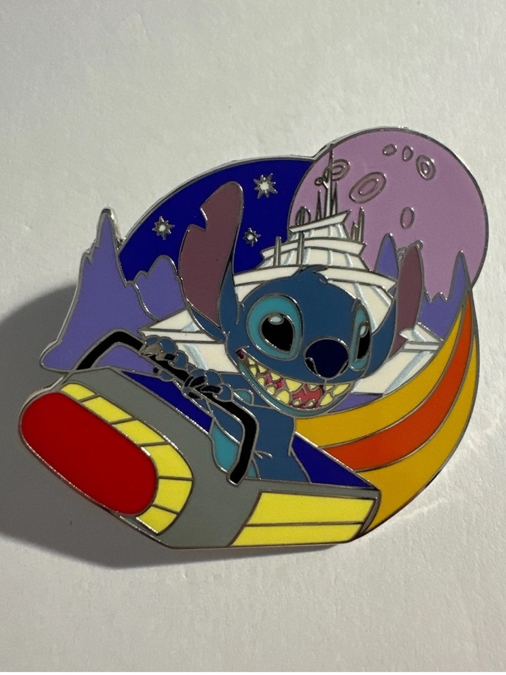 Disney Stitch Riding in Rocket Car Space Mountain Lilo and Stitch 2024 Pin